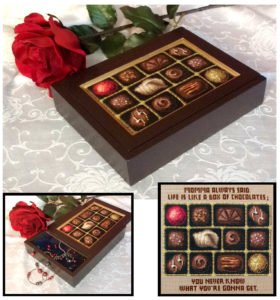 Box of Chocolates cross stitch
